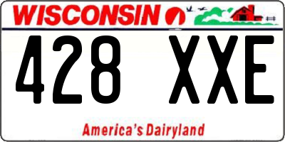 WI license plate 428XXE