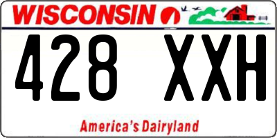 WI license plate 428XXH
