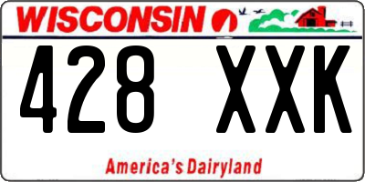 WI license plate 428XXK