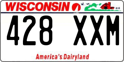 WI license plate 428XXM