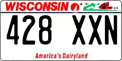 WI license plate 428XXN