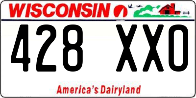WI license plate 428XXO