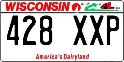 WI license plate 428XXP