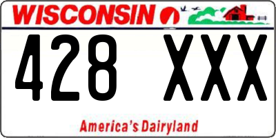 WI license plate 428XXX