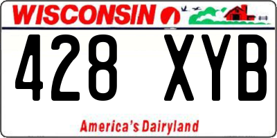 WI license plate 428XYB