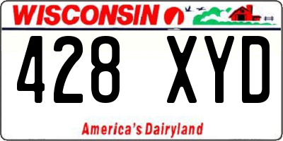 WI license plate 428XYD
