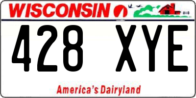 WI license plate 428XYE