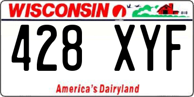 WI license plate 428XYF
