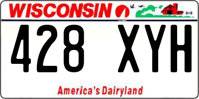WI license plate 428XYH
