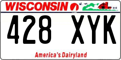 WI license plate 428XYK