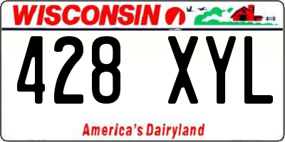WI license plate 428XYL