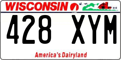 WI license plate 428XYM