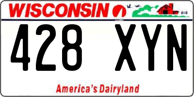 WI license plate 428XYN