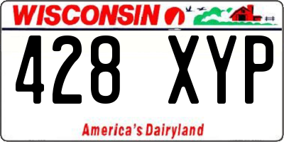 WI license plate 428XYP