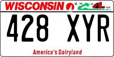 WI license plate 428XYR