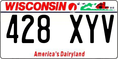WI license plate 428XYV