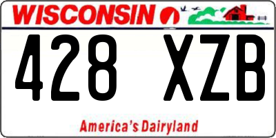 WI license plate 428XZB