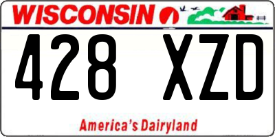 WI license plate 428XZD