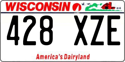 WI license plate 428XZE