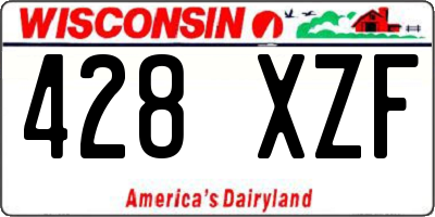 WI license plate 428XZF