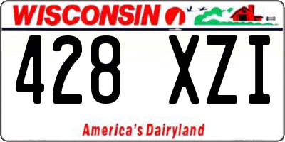 WI license plate 428XZI