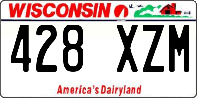 WI license plate 428XZM