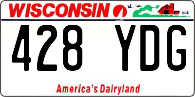 WI license plate 428YDG