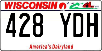 WI license plate 428YDH
