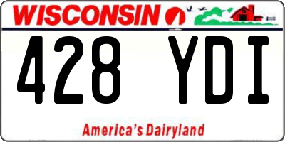 WI license plate 428YDI