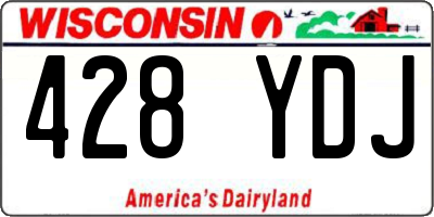 WI license plate 428YDJ