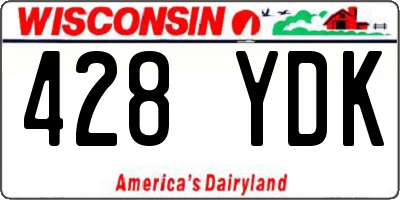 WI license plate 428YDK