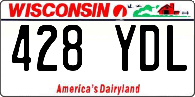 WI license plate 428YDL