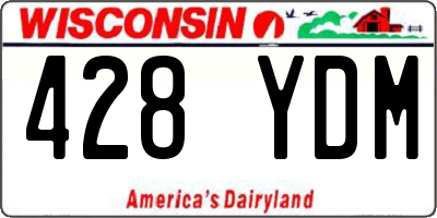 WI license plate 428YDM