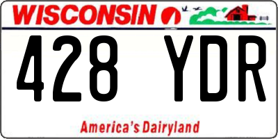 WI license plate 428YDR