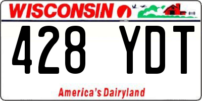 WI license plate 428YDT