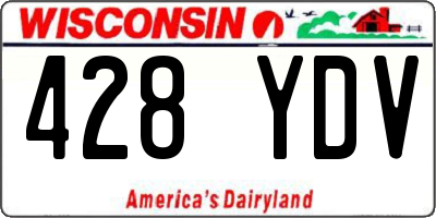 WI license plate 428YDV