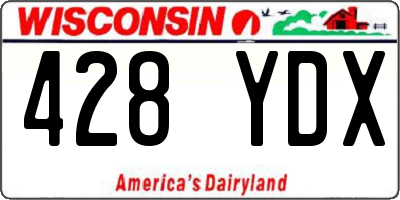 WI license plate 428YDX