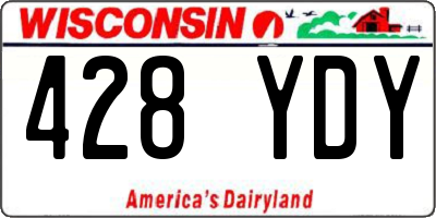 WI license plate 428YDY
