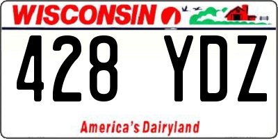 WI license plate 428YDZ