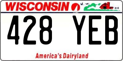 WI license plate 428YEB