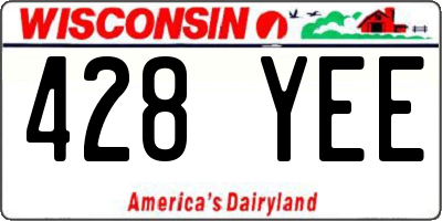 WI license plate 428YEE