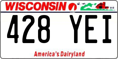 WI license plate 428YEI