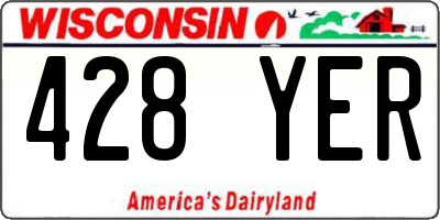 WI license plate 428YER