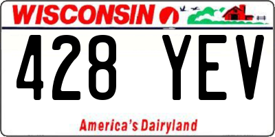 WI license plate 428YEV