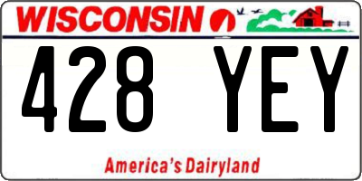WI license plate 428YEY