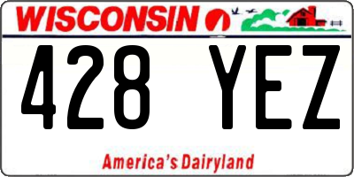 WI license plate 428YEZ