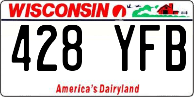 WI license plate 428YFB