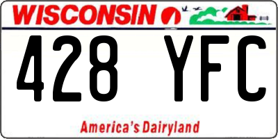 WI license plate 428YFC