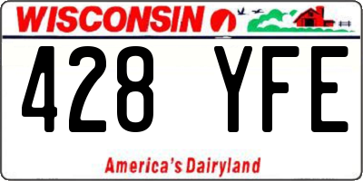 WI license plate 428YFE
