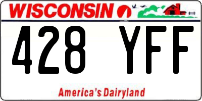 WI license plate 428YFF